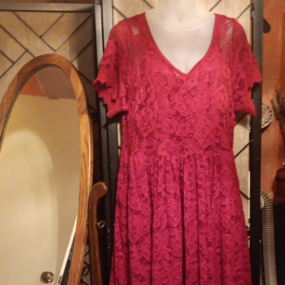 Torrid Red Lace  Dress